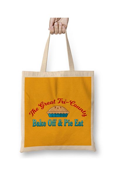 Baskı Dükkanı Stand By Me Tri County Bake Off Pie Eat υφασμάτινη τσάντα με μακριά λαβή