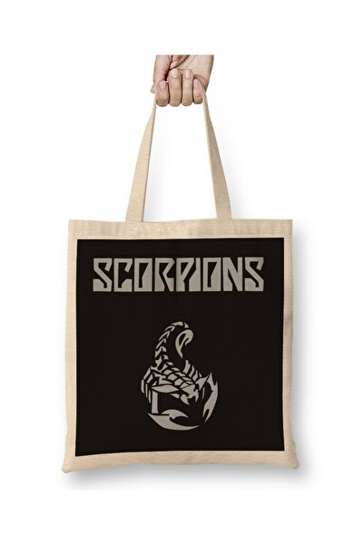 Baskı Dükkanı Scorpions Comeblack 01 Tkanina Torba Duga Sa ručkom