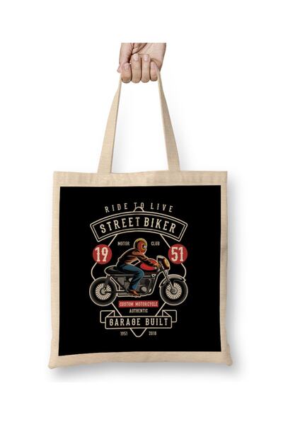 Baskı Dükkanı Streetbiker prilagođena motociklistička tkanina Torba duga Sa r...