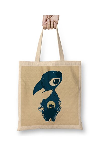 Baskı Dükkanı Lilo și Stitch He Mele No Lilo Geantă din pânză cu mâner lung