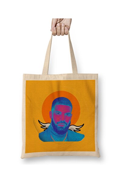 Baskı Dükkanı Drake OVO LOGO Tkanina Torba Duga Sa ručkom