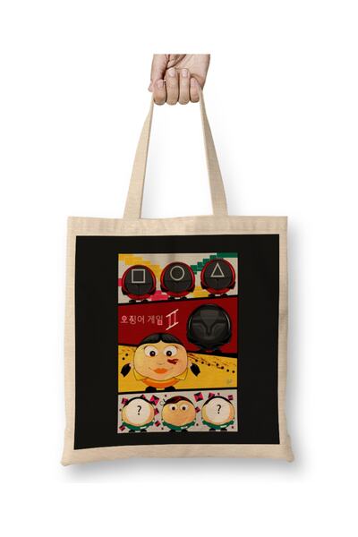 Baskı Dükkanı Squid Game υφασμάτινη τσάντα με μακριά λαβή