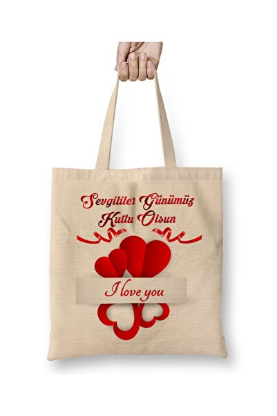 Baskı Dükkanı Poklon za Dan zaljubljenih za partnera 0210 Tkanina Torba Duga ...