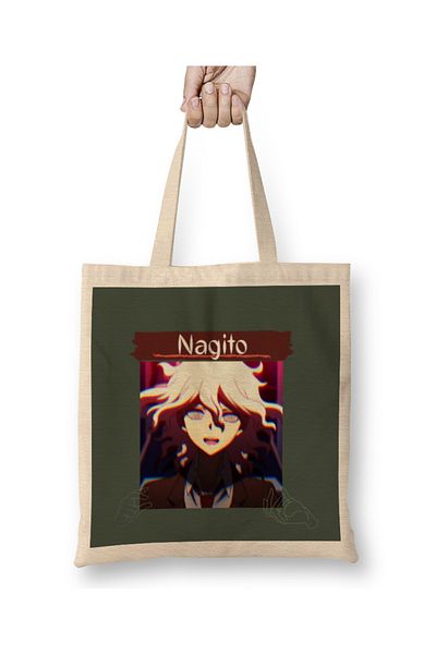 Baskı Dükkanı Υφασμάτινη τσάντα Nagito Komaeda Danganronpa με μακριά λαβή