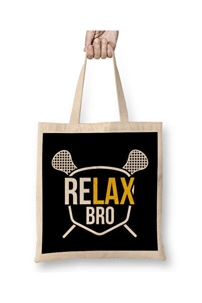 Baskı Dükkanı Smešna ReLAX Bro Smešna lakros igračka igračka tkanina Torba du...