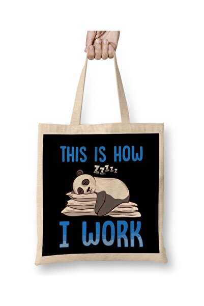 Baskı Dükkanı Slatka i smešna Ovako ja vozim skuter igra reči torba Torba dug...