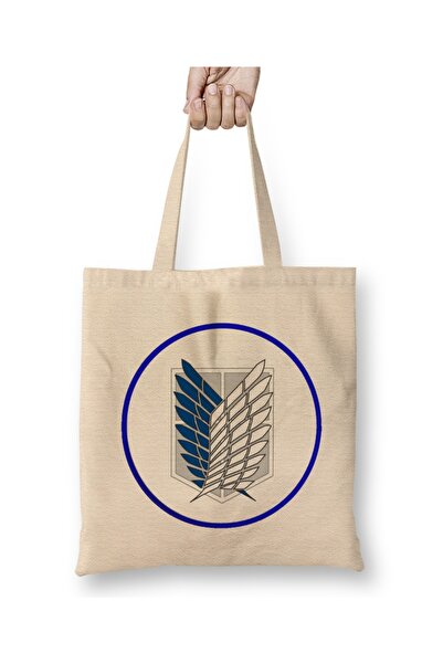 Baskı Dükkanı Tkanina sa logotipom Attack On Titan Torba duga Sa ručkom