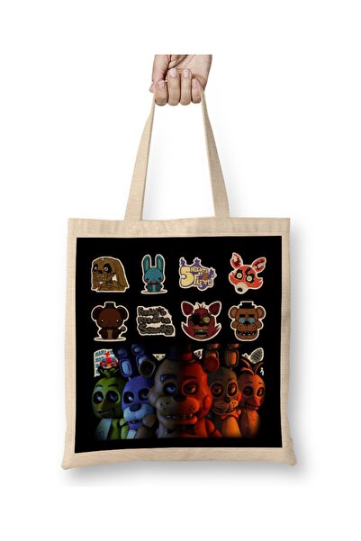 Baskı Dükkanı Fnaf Back Together Tužno Plačuće Dete Igra 01 Tkanina Torba Dug...