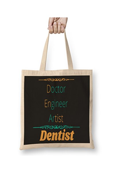 Baskı Dükkanı Doktor Inženjer Umjetnik Zubar 09 Tkanina Torba Dugačka Sa ručkom