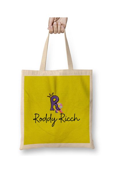 Baskı Dükkanı Υφασμάτινη τσάντα με λογότυπο Roddy Ricch με μακριά λαβή