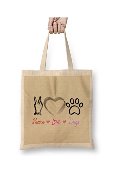 Baskı Dükkanı Moda Žene Mir Ljubav Psi Smešno Leto Ženska Odeća Torba Duga Sa...
