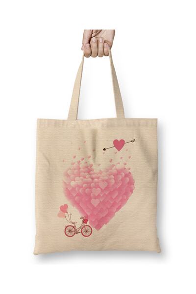 Baskı Dükkanı Poklon za Dan zaljubljenih za partnera 07 Tkanina Torba Duga Sa...