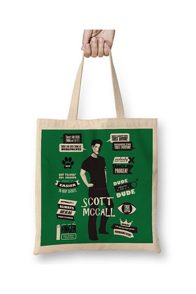 Baskı Dükkanı Τσάντα Scott Mccall Teen Wolf Lacrosse 11 Tote με μακριά λαβή