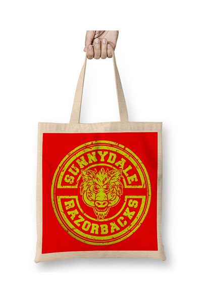 Baskı Dükkanı Υφασμάτινη τσάντα Sunnydale Razorbacks με μακριά λαβή