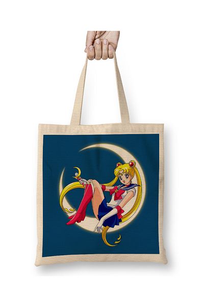 Baskı Dükkanı Sailor Moon 05 Geantă Pânză Mâner Lung