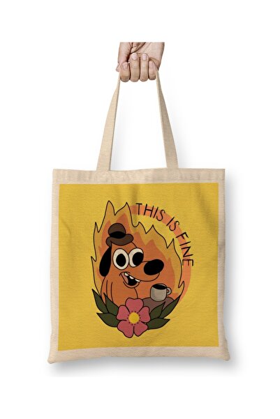 Baskı Dükkanı Ovo je dobar meme Ovo je dobro Fina tkanina Torba Dugačka Sa ru...