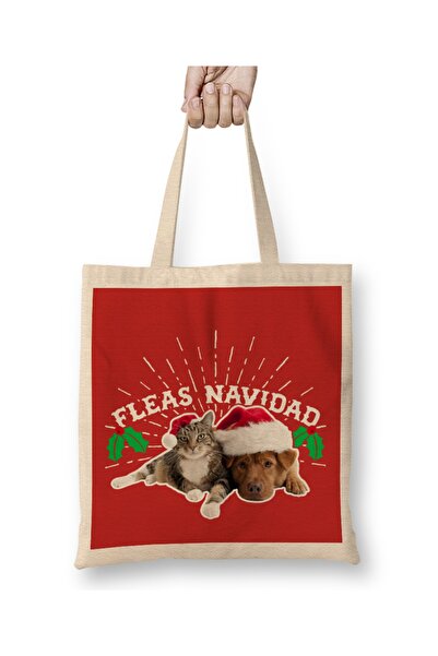 Baskı Dükkanı Srećan Božić Buva Navidad Božićna krpa za kućne ljubimce Torba ...