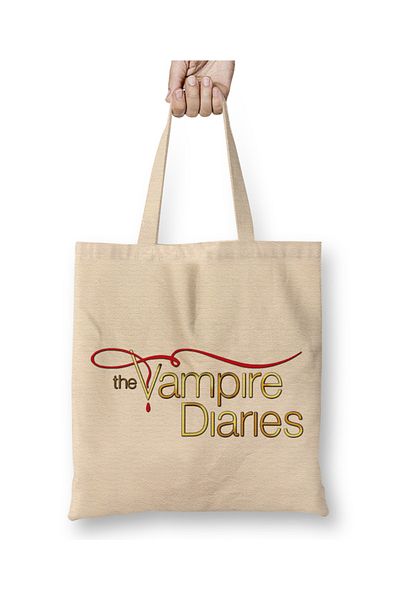 Baskı Dükkanı Vampire Diaries 05 υφασμάτινη τσάντα με μακριά λαβή