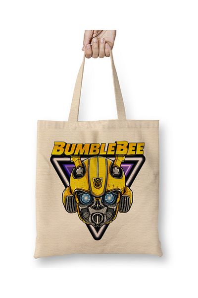 Baskı Dükkanı Bumblebee the Guardian 01 υφασμάτινη τσάντα με μακριά λαβή