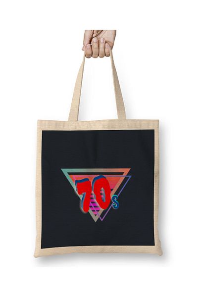 Baskı Dükkanı 70s Vintage Retro Design Slogan Style Art- TV Παιδικές ταινίες υφασμάτινη τσάντα με μακριά λαβή