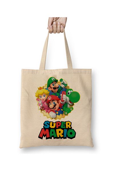 Baskı Dükkanı Τσάντα τσάντας Super Maio Mario Bros Μακρύ χερούλι