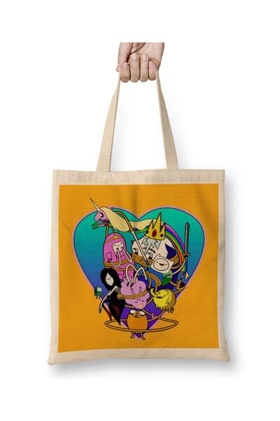 Baskı Dükkanı Zabavna prijateljska avantura sa Finnom i Jakeom, tkanina Torba...