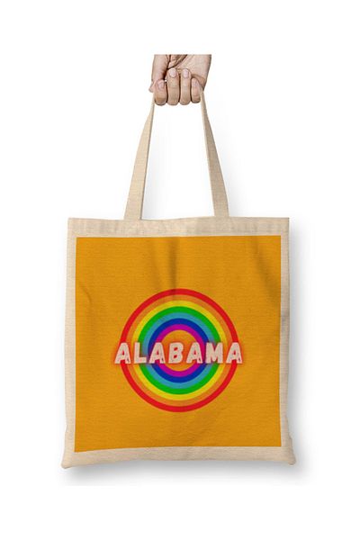 Baskı Dükkanı Alabama Vintage ρετρό στυλ Art υφασμάτινη τσάντα με μακριά λαβή