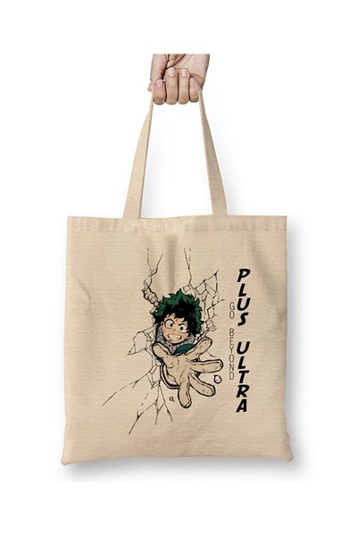 Baskı Dükkanı Υφασμάτινη τσάντα Deku Go Beyond Plus Ultra με μακριά λαβή