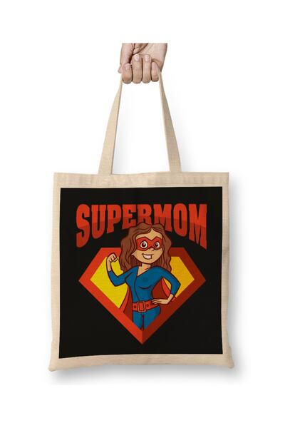 Baskı Dükkanı Najprodavanija Supermama Süperanne 01 Pelena Torba Duga Sa ručkom