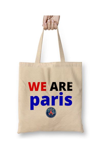 Baskı Dükkanı WE ARE PARIS υφασμάτινη τσάντα με μακριά λαβή