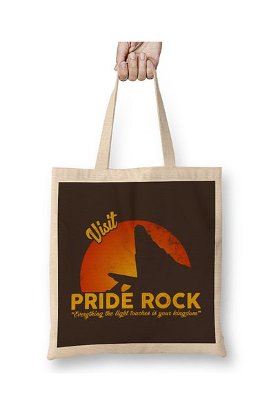 Baskı Dükkanı Lion King Visit Pride Rock υφασμάτινη τσάντα με μακριά λαβή