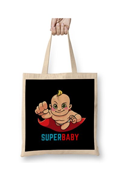 Baskı Dükkanı Smešne bebe Superbaby pelene Torba duge Sa ručkom