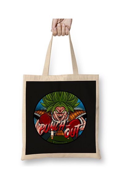 Baskı Dükkanı Geantă din pânză Punch Out Broly cu mâner lung
