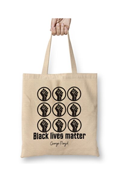 Baskı Dükkanı Black Lives Matter Džordž Flojde 2022 Majica Torba Duga Sa ručkom