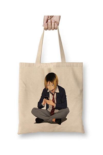 Baskı Dükkanı Haikyuu Kenma Kozume tkanina Torba duga Sa ručkom