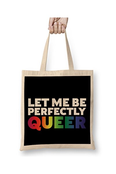Baskı Dükkanı Gerçek Benim: Perfect Queer Cloth Torba Long Sa ručkom