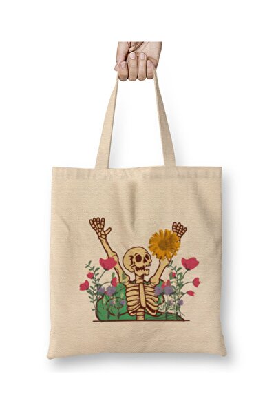 Baskı Dükkanı Kosti i botanička tkanina za cveće Torba duga Sa ručkom