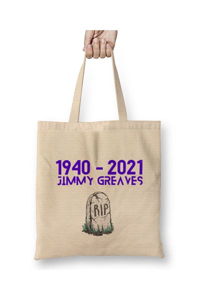Baskı Dükkanı jimmy Greaves RIP υφασμάτινη τσάντα με μακριά λαβή
