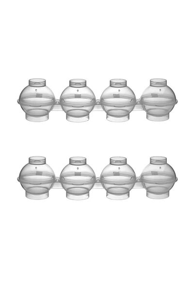 Kaşbaşı Home Practical 4-pack Top Fillable Sphere Ice Mold | 4 Individually Openable Ball Ice Molds