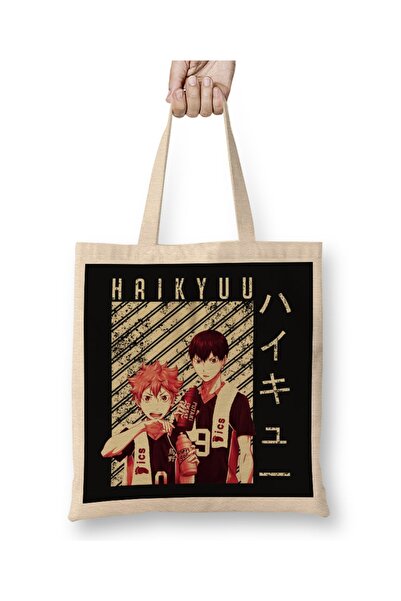 Baskı Dükkanı Hinata i Kageyama Haikyuu tkanina Torba duga Sa ručkom