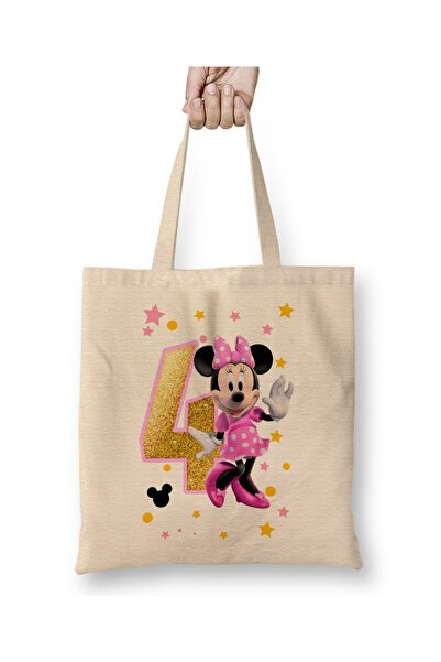 Baskı Dükkanı Mini Mouse Minnie Mouse 4 Geantă din pânză cadou pentru patru a...