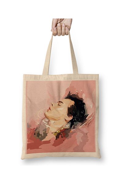 Baskı Dükkanı Geantă din pânză Fine Line Harry Styles 07 cu mâner lung