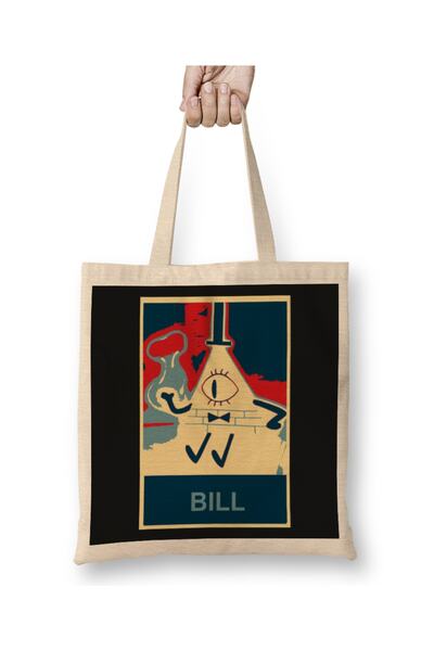 Baskı Dükkanı Geantă din pânză Gravity Falls Bill Cipher cu mâner lung