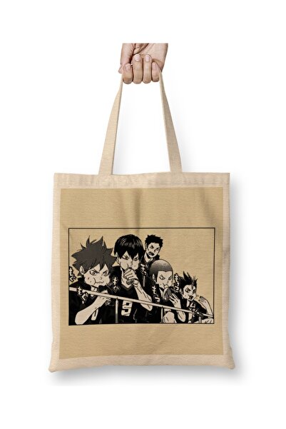 Baskı Dükkanı Haikyuu Karasuno tkanina Torba duga Sa ručkom