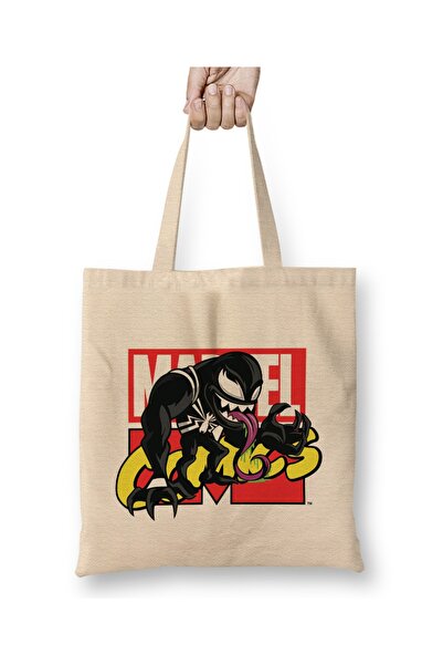 Baskı Dükkanı Marvel Comics Venom i Spiderman odeća Torba duga Sa ručkom