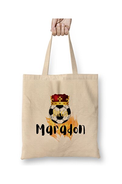 Baskı Dükkanı Diego Armando Maradona Tkanina Torba Duga Sa ručkom