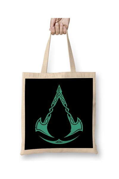 Baskı Dükkanı Assassins Creed Valhalla Sjekira bratstva ubica Tkanina Torba D...