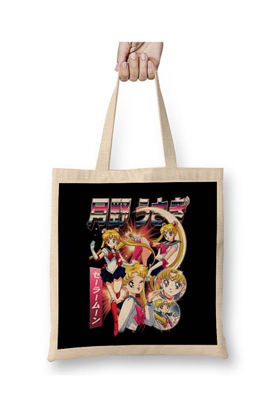 Baskı Dükkanı Υφασμάτινη τσάντα Usagi Tsukino Sailor Moon με μακριά λαβή