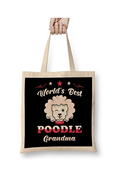 Baskı Dükkanı Poodle Mom 018 Tkanina Torba Duga Sa ručkom