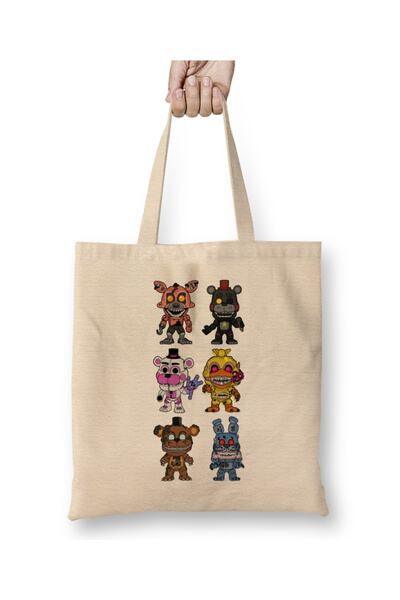 Baskı Dükkanı Fnaf rođendanska tkanina Torba duga Sa ručkom